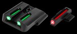 TruGlo TG131MP1 Fiber-Optic Square Red Front, Green Rear with Black Finished Frame for S&W M&P Shield EZ 380