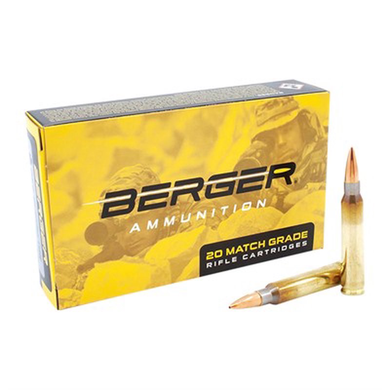 Berger Match Grade Tactical 223 Remington OTM Tactical JHP Rifle Ammo 77 Grain