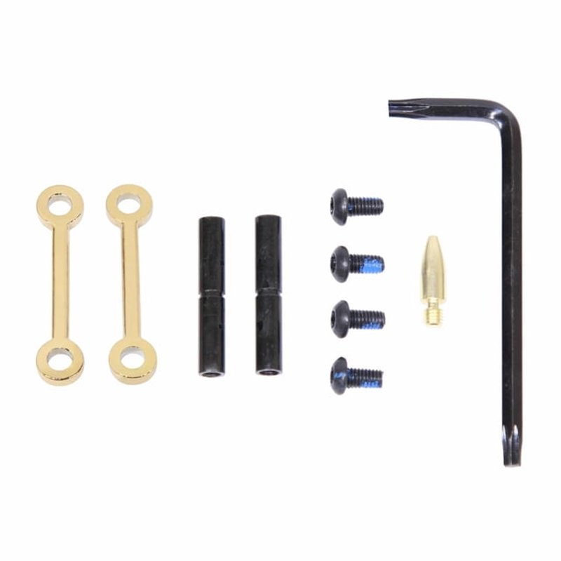 Guntec USA AR-15 Complete Anti-Rotation Trigger/Hammer Pin Set Gold Plated GT-ARP-GLD