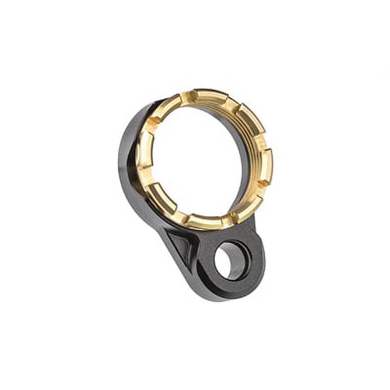 Fortis K1 Lightweight End Plate with Tapered Castle Nut and QD Sling Socket Gold