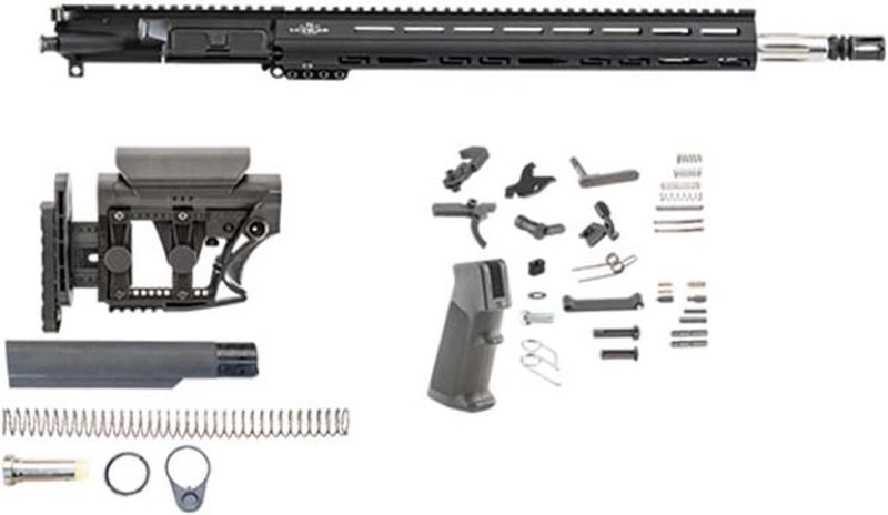 Luth-AR 18 in Bull Rifle Kit Minus Lower Receiver w/Coll. Stock