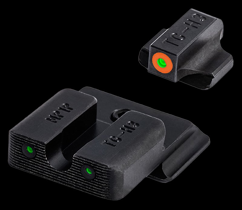 Truglo Tritium Pro Night Sights TG231MP1C for S&W M&P – Orange Front Ring, Green Rear