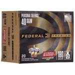 Federal P40HS1 .40 S&W 180gr Hydra-Shok JHP Ammo, 20-Round Box