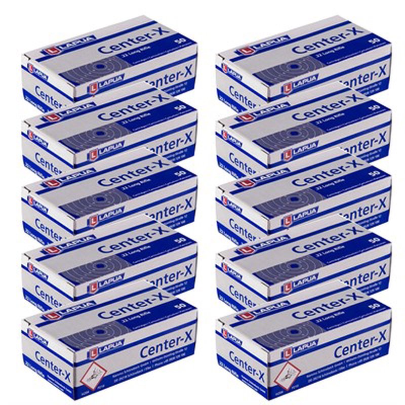 Lapua Center-X .22 LR Ammunition 40gr Lead Round Nose 500 Rounds