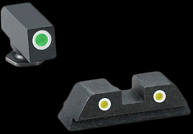 Ameriglo Glock Classic 3 Dot Green Front and Yellow Rear Sights GL-115