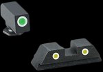 Ameriglo Glock Classic 3 Dot Green Front and Yellow Rear Sights GL-115