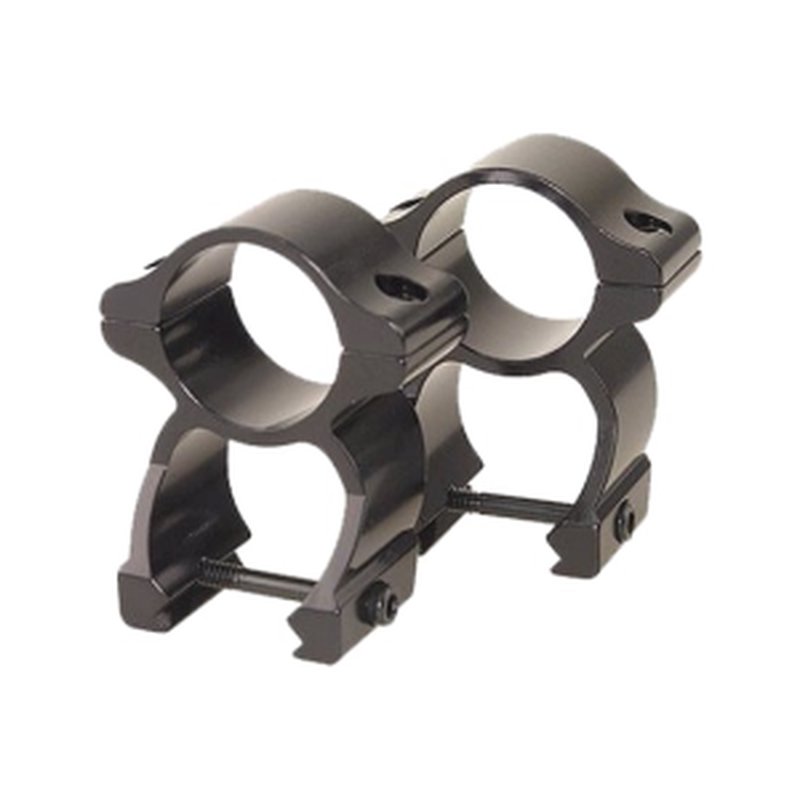 Leupold 57395 Rifleman Scope Ring Set See-Thru For Rifle Weaver High 1" Tube Black Gloss Aluminum