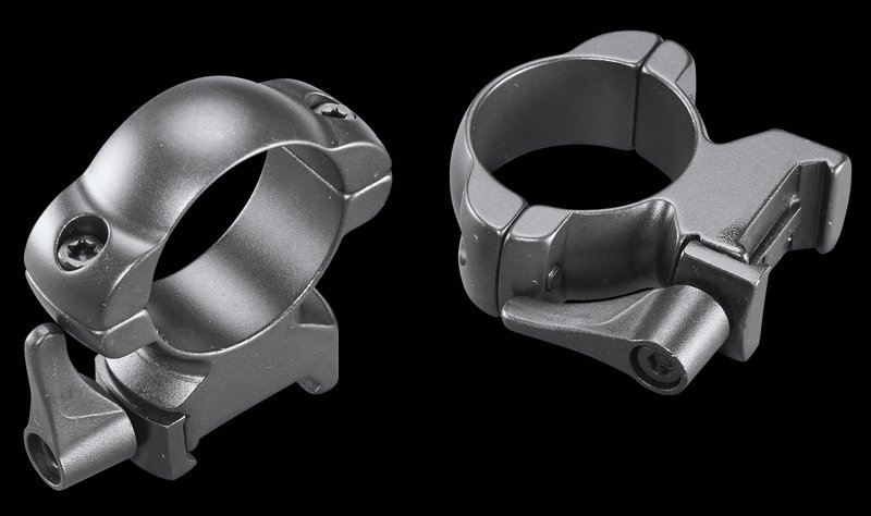 Weaver Mounts Lever-Lok 30mm High Scope Rings Matte Black Quick-Detach
