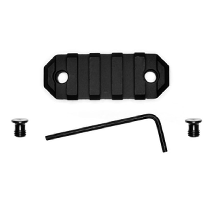 GrovTec 2.2" 5-Slot KeyMod Rail Section Black Anodized