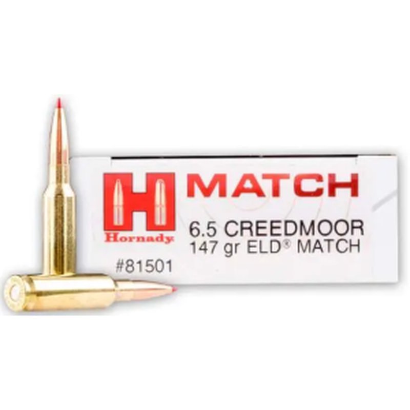 Hornady 81501 ELD Match 6.5 Creedmoor 147 Grain Extremely Low Drag Match Ammunition