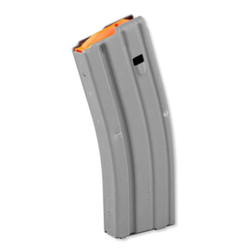 DuraMag 30rd Body Limited to 10rd 223/5.56 Speed-Aluminum Org/Gry Magazine