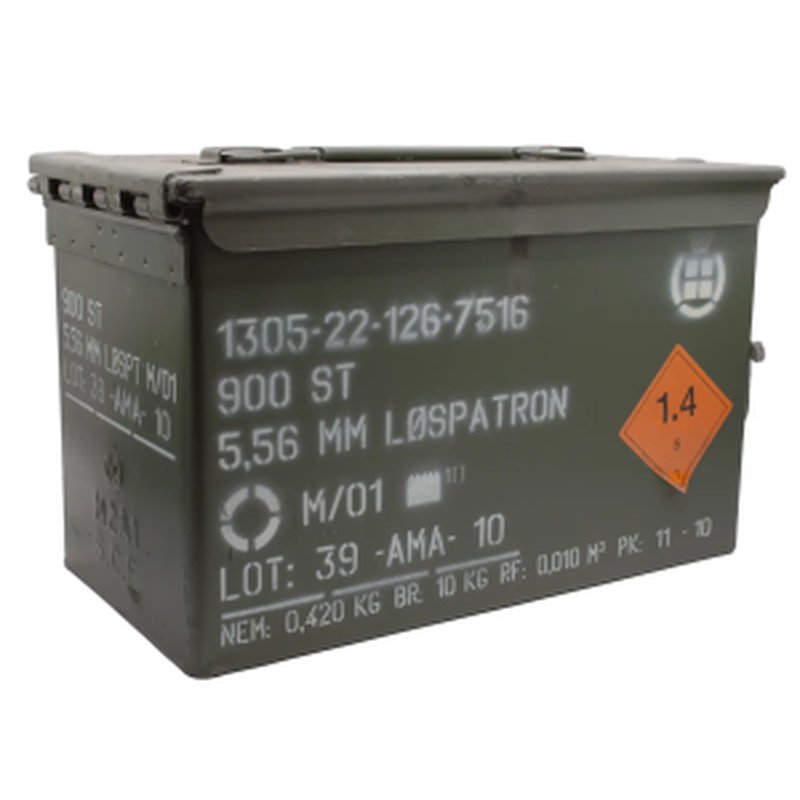 Go Denex M200 5.56x45mm NATO Blank Rounds 1100-Pack M2A1 Can