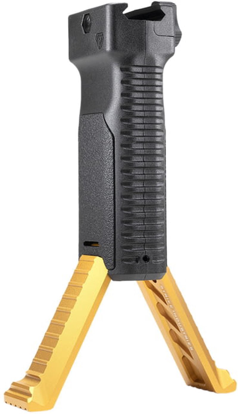 Strike Industries Bipod Grip w/ Aluminium Legs Gray ARALBIPODTITAN