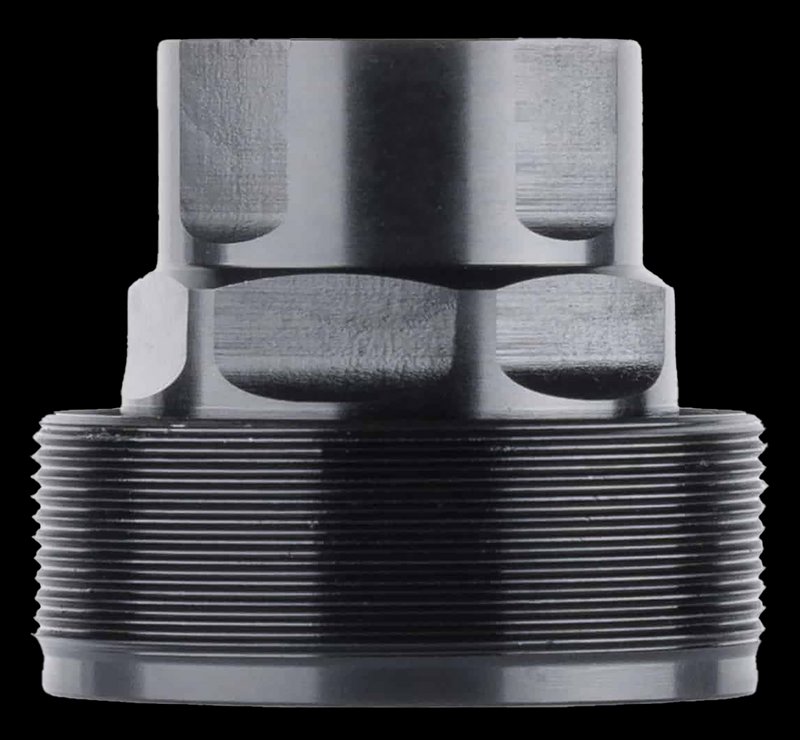Dead Air Wolverine PBS-1 thread insert adapter WV210, M14x1 LH long black nitride