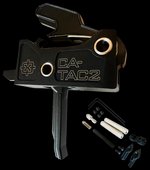 Cross Armory CA-TAC2 Two-Stage AR-15 Trigger Kit Flat-Faced Drop-In Anodized Black