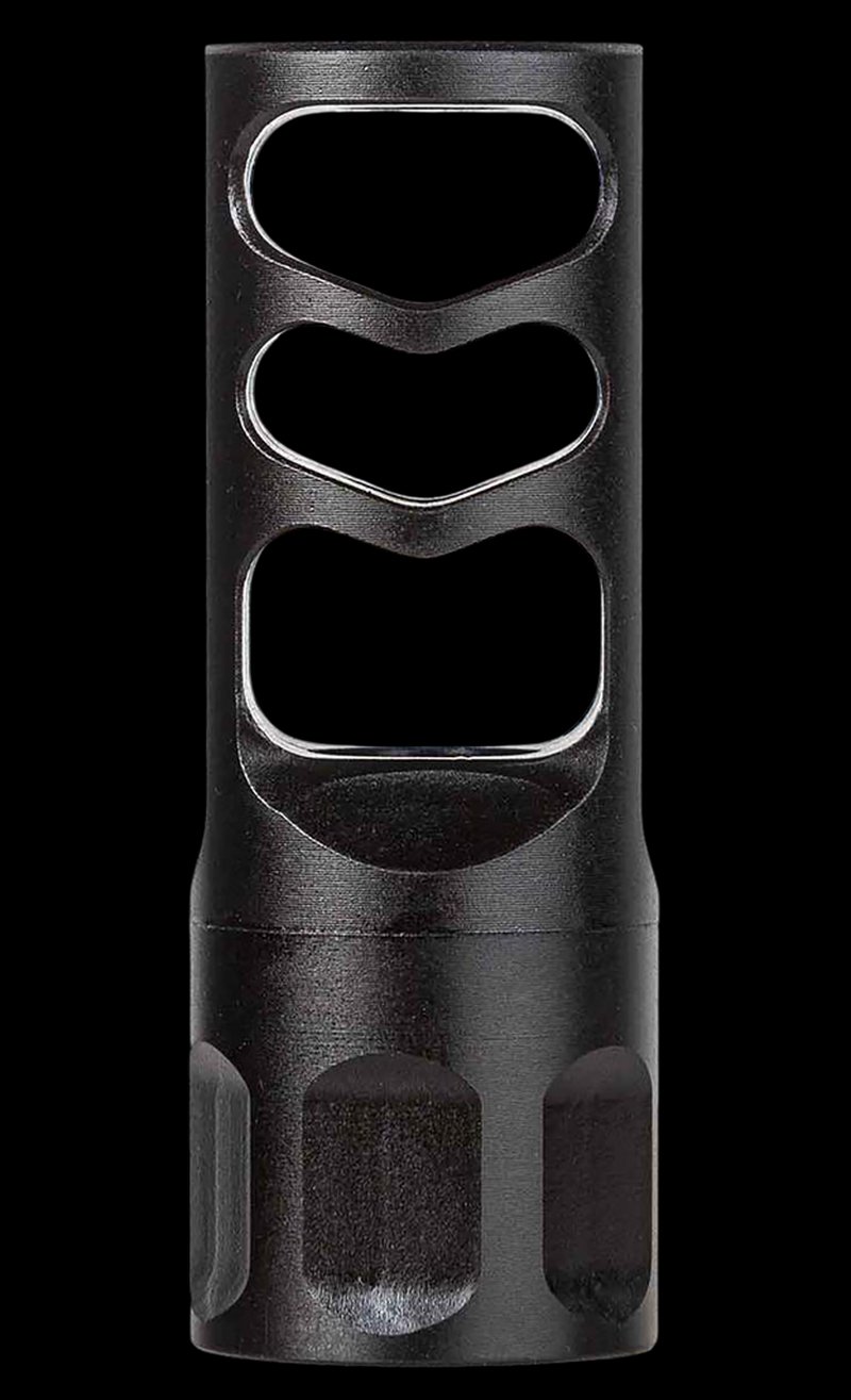 Tapco Self-Timing Muzzle Brake 5/8x24 Thread 30 Cal Black Nitride 4140 Steel