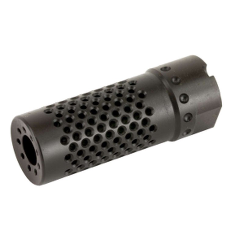 Spike's Tactical AK Dynacomp Muzzle Brake 14x1 LH 416 Stainless Black Melonite