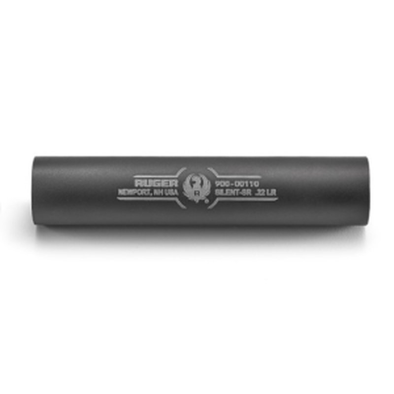 Ruger Silent-SR 22LR Suppressor 1/2x28 Direct Thread 5.37 in Titanium Cerakote-Black