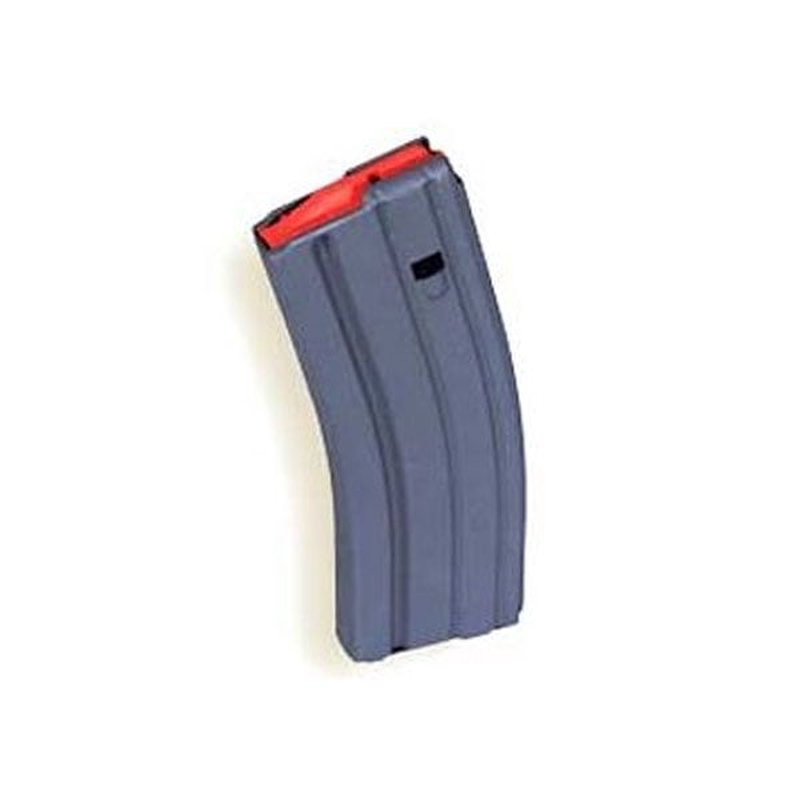 ASC Aluminum .223/5.56 30 Round AR-15 Magazine w/ Orange Follower, Gray - 223-30RD-AL-G-O