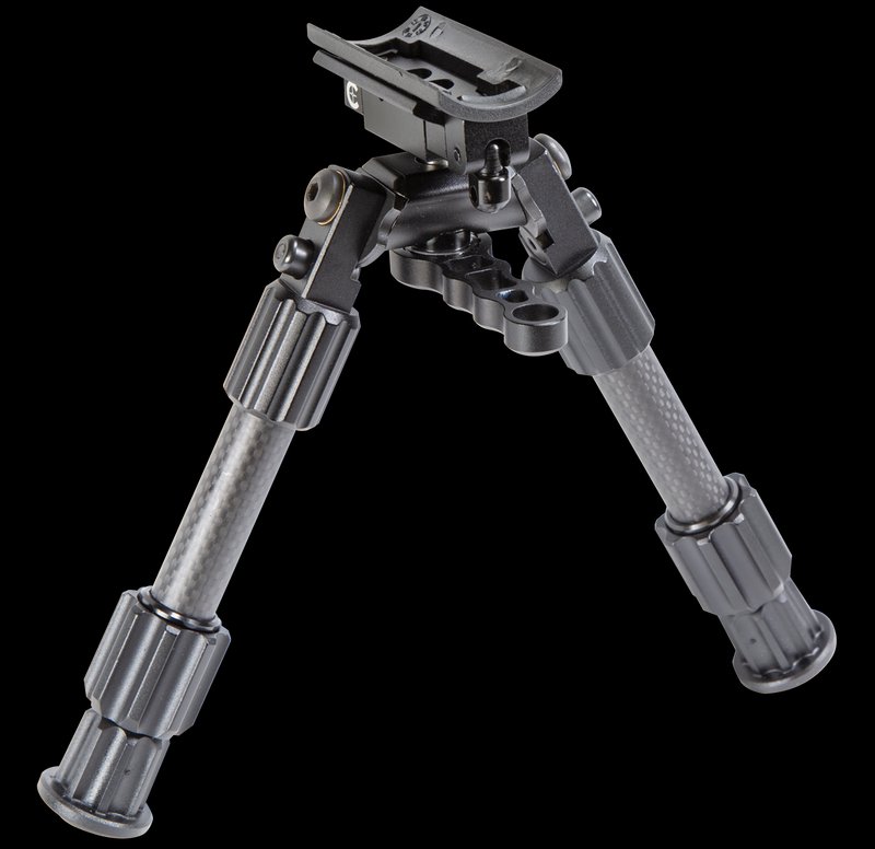 Caldwell Accumax Premium Carbon Fiber Bipod 6-9 in Swivel Stud Mount 360 Degree Panning