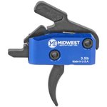 Midwest Industries Enhanced Single Stage Curved Trigger 3.5 lb Drop-In MI-TRIGGER-C Blue