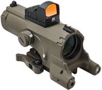 NcSTAR Eco 4X34 Prismatic Scope w/Ddab/Urban Tactical Ret/Blue Illumination/Green Laser w/White/Red Nav Lights