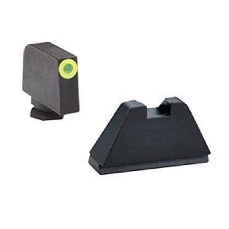 Ameriglo Green Tritium Tall Sights - Lime Green Lumi Outline 0.407 / 0.507