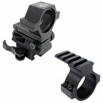 Wicked Hunting Lights GEN4 Quick Detach Adjustable Light Mount & 1in 30mm Picatinny Scope Mount Combo Kit
