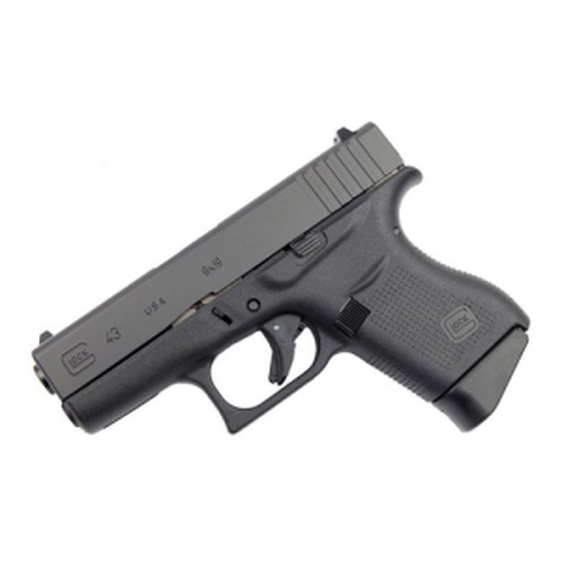 Glock G43US Glock 43 Gen 3 9mm 3.39" 6-Round Semi-Auto Pistol (Made in USA, Black)