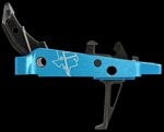 CMC Triggers Flat Trigger 3lb Blue AR-15/AR-10 Black Housing