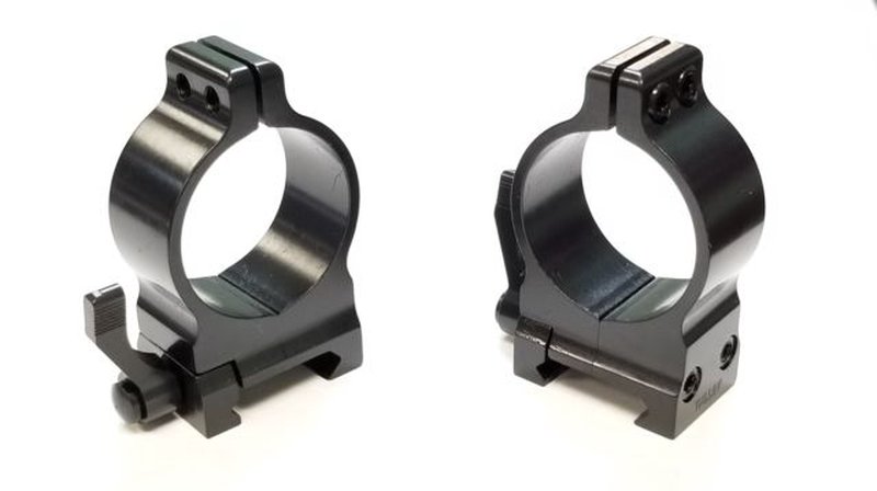 Talley 1in Signature Picatinny Ring with Lever Blued Steel High