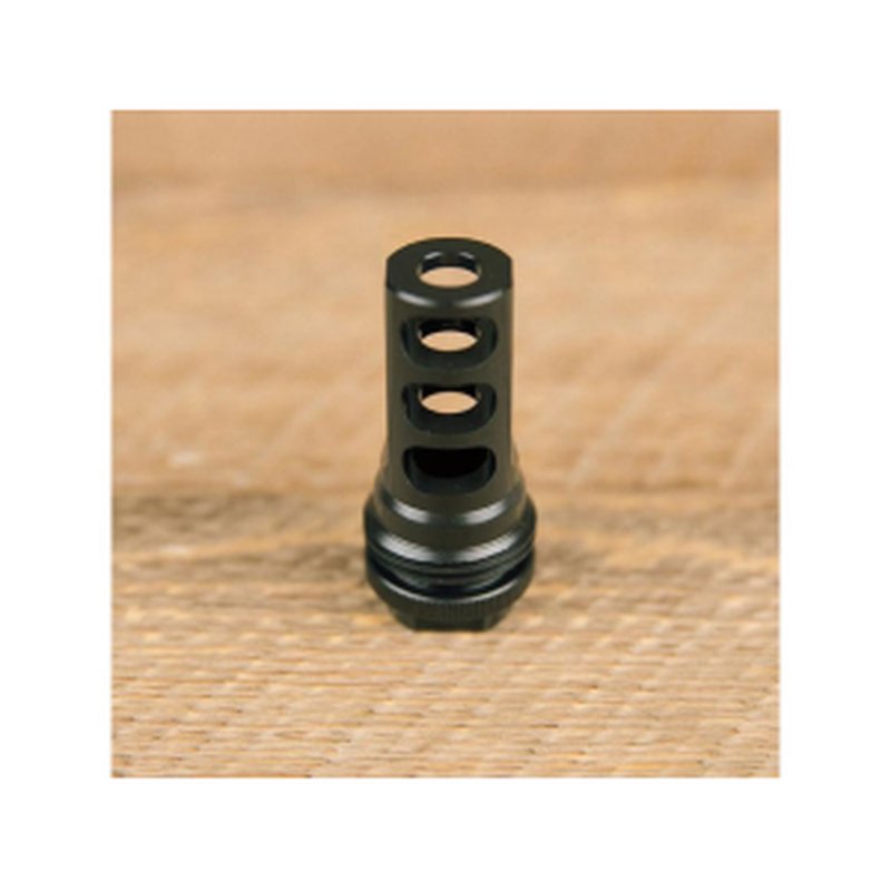 SilencerCo ASR 7.62 Muzzle Brake Suppressor Mount 9/16\"-24 RH Thread Steel Matte