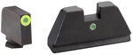 AmeriGlo GL391 Optic Compatible XL Tall Front Sight Glock Green LumiGreen Outline