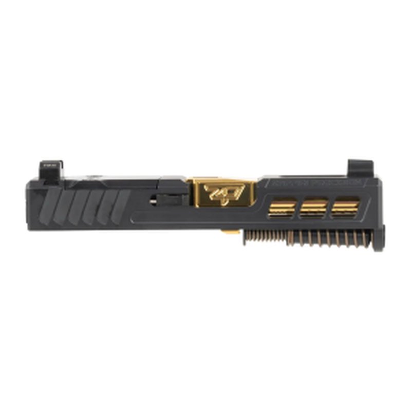 Zaffiri G43 Glock 43 Slide ZPS3 RMSC Optic Cut Black/Gold