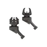 F.A.B. Defense FXFRBSOSB AR-15 Offset Flip-Up Front & Rear Sights (Backup Iron) Black