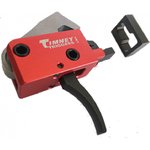 Timney Triggers 682 PCC Trigger Two-Stage Curved Trigger with 2 lbs Draw Weight & Black/Red Finish for AR-Platform