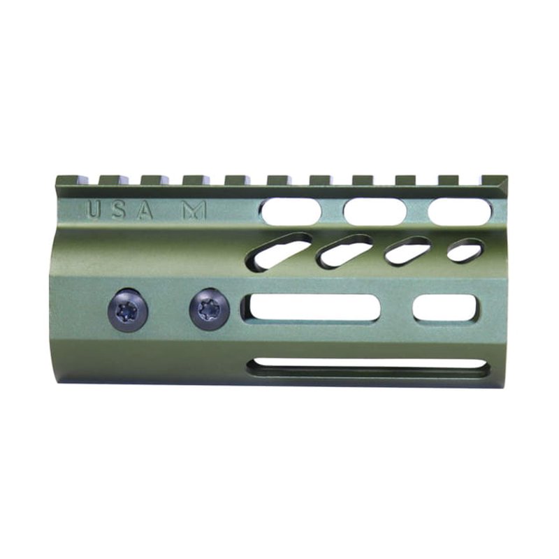 Guntec USA 4in Ultra Lightweight Thin M-LOK System Handguard w/ Monolithic Top Rail