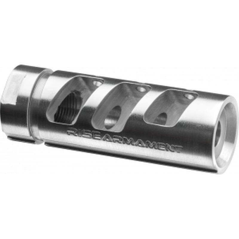 Rise Armament RA701308SLVR AR10 Compensator 308/7.62 NATO 5/8x24 tpi 416 Stainless Steel