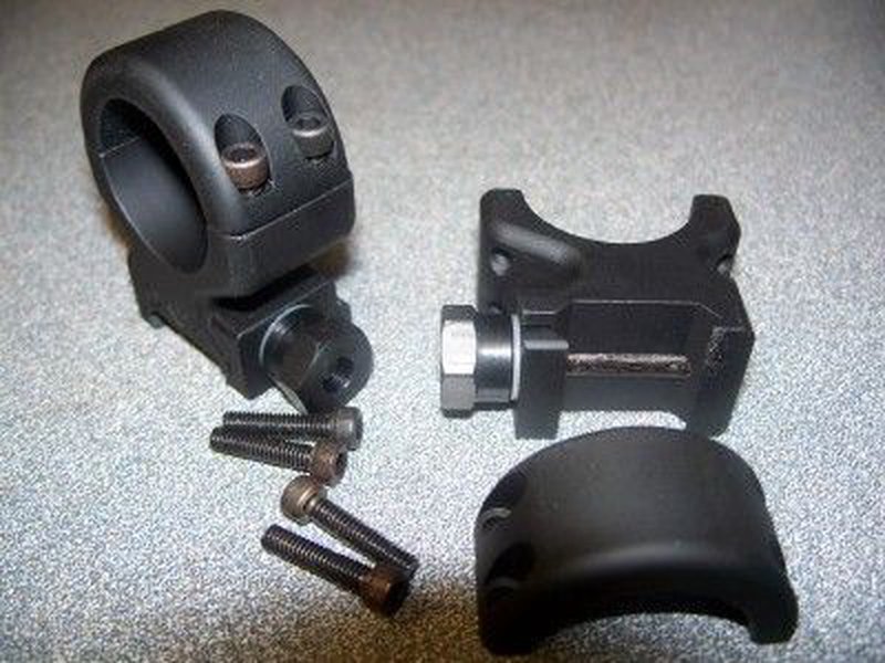 DNZ Freedom Reaper 1-Inch 2-Piece Scope Mounts Black/Silver