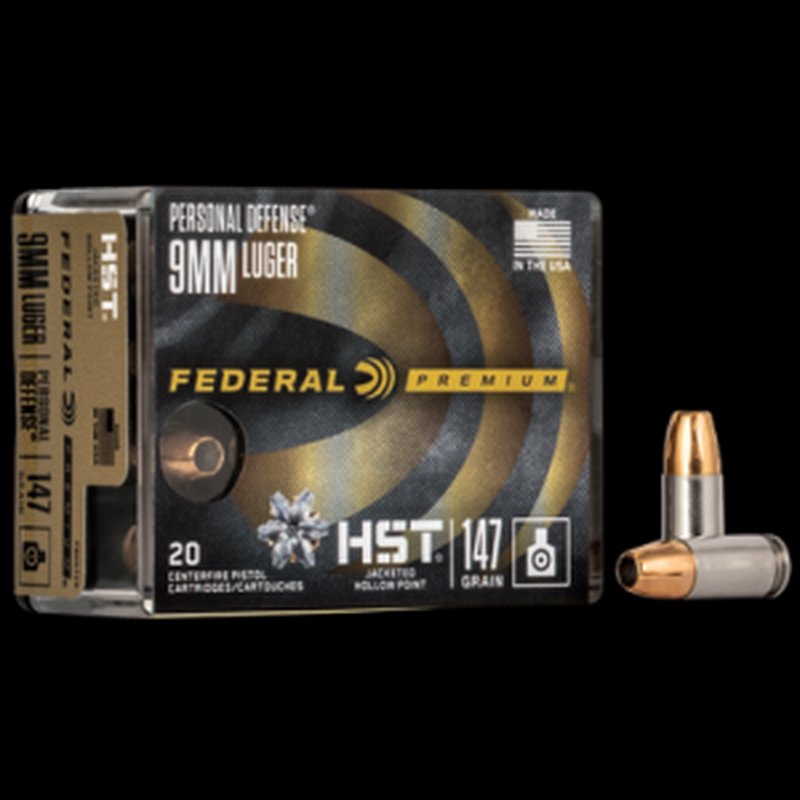 Federal HST 9mm 147gr JHP Handgun Ammo 20 Rounds