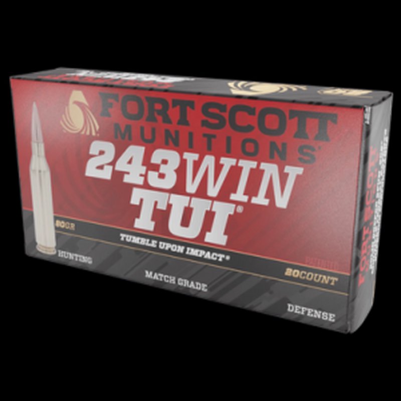 Fort Scott Munitions Tumble Upon Impact .243 Winchester 80gr SCS Ammunition