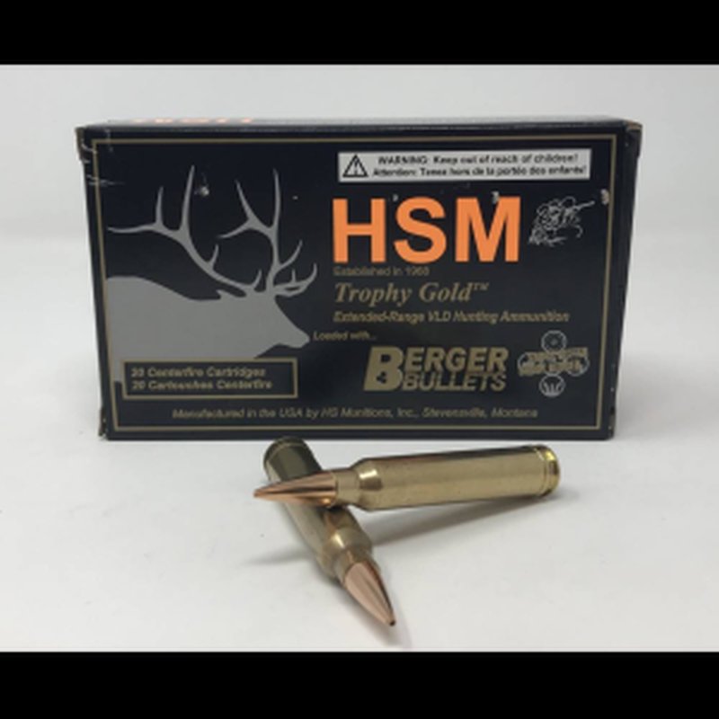 HSM Trophy Gold 300 Win Mag 210gr VLD Rifle Ammo (20 Rounds)