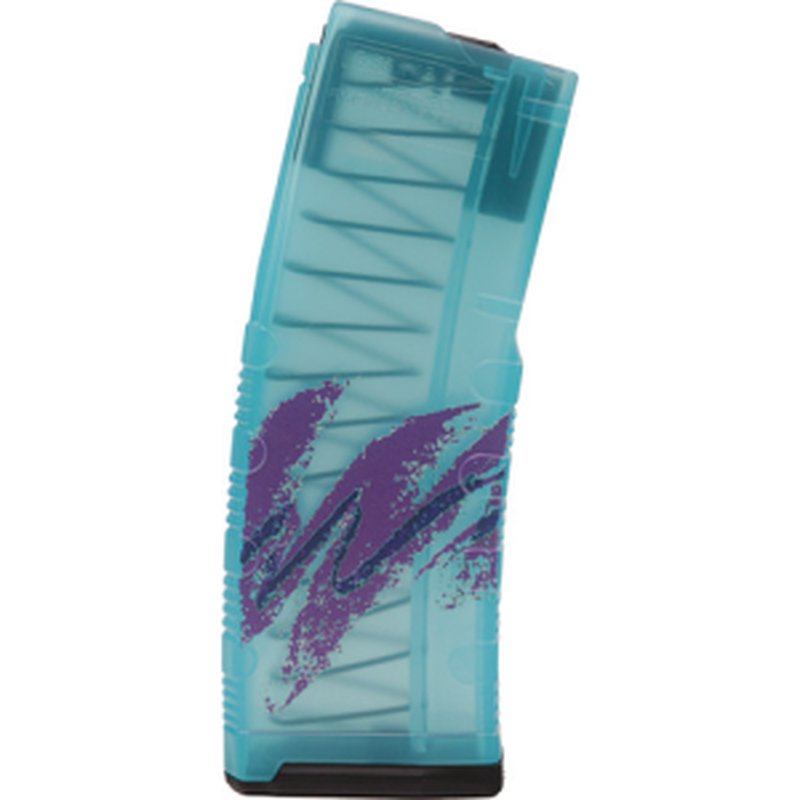 Amend2 AR-15 Magazine 5.56 NATO .223 30-Round Polymer MODC Teal Jazz