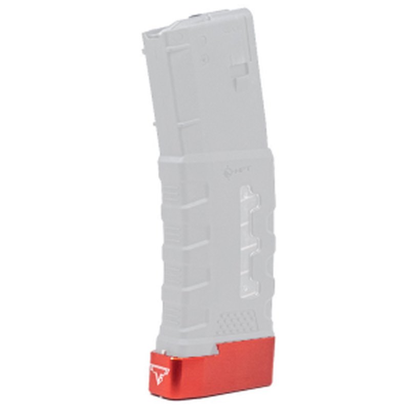 Taran Tactical MFT AR15 Magazine Extension +5 Base Pad Red