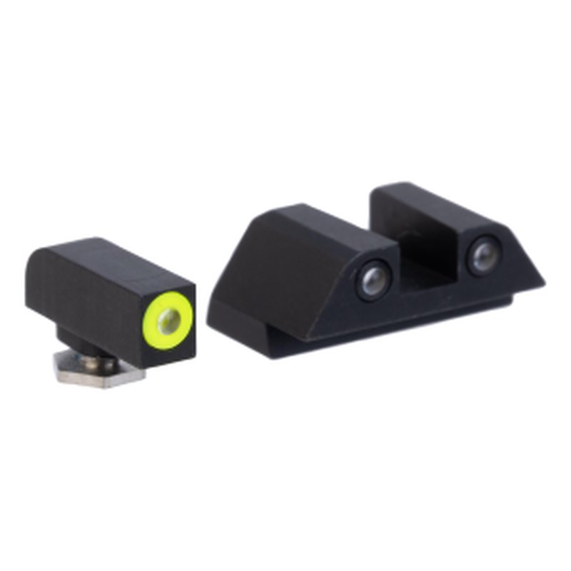 Night Fision Glock 48 Night Sight Set w/ Yellow Front Ring