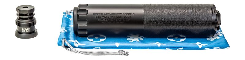 Griffin Armament 5 Recce Suppressor 5.56 NATO, 1/2x28 Thread, Taper Mount