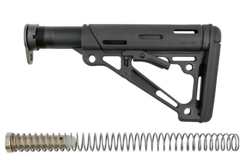 Hogue AR-15/M-16 Overmolded Collapsible Buttstock Assembly, w/Mil-Spec Buffer Tube, Hardware