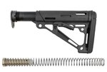Hogue AR-15/M-16 Overmolded Collapsible Buttstock Assembly, w/Mil-Spec Buffer Tube, Hardware