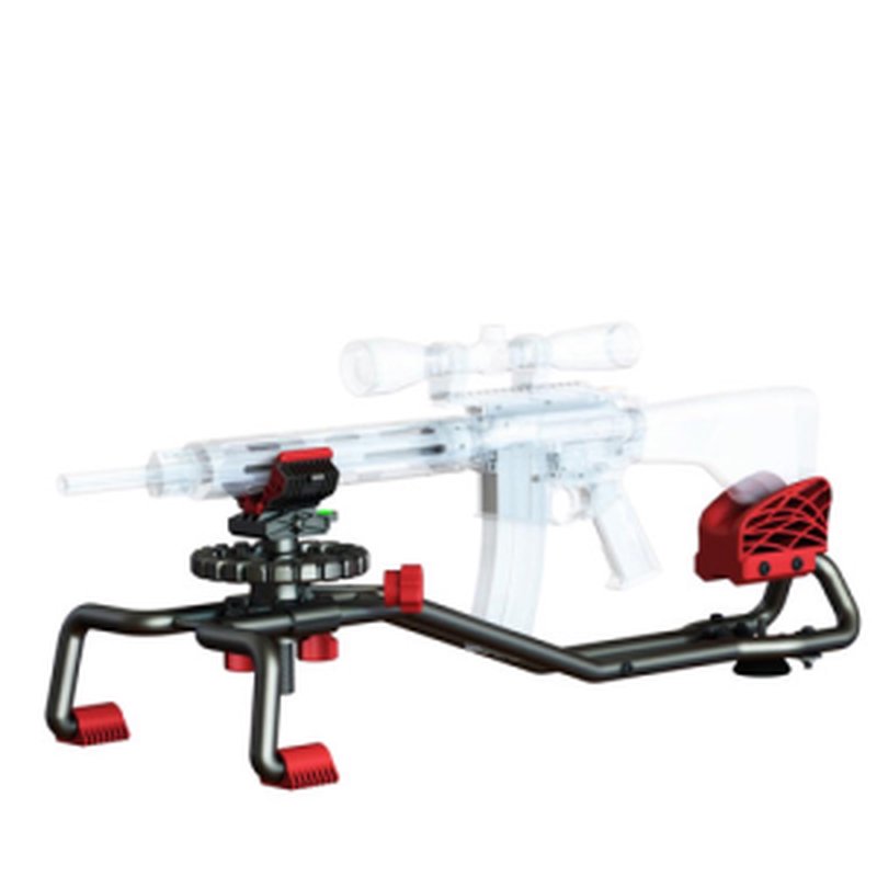 Birchwood Casey Bravo Shooting Rest Rifle Black Red Steel 15 Lbs