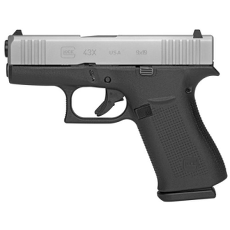 Glock G43X 9mm Pistol 3.39 in Barrel Grey Finish